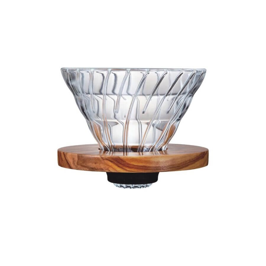 Hario cono de cristal y madera