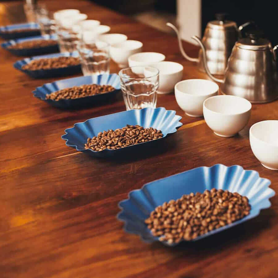 Bandeja muestra café